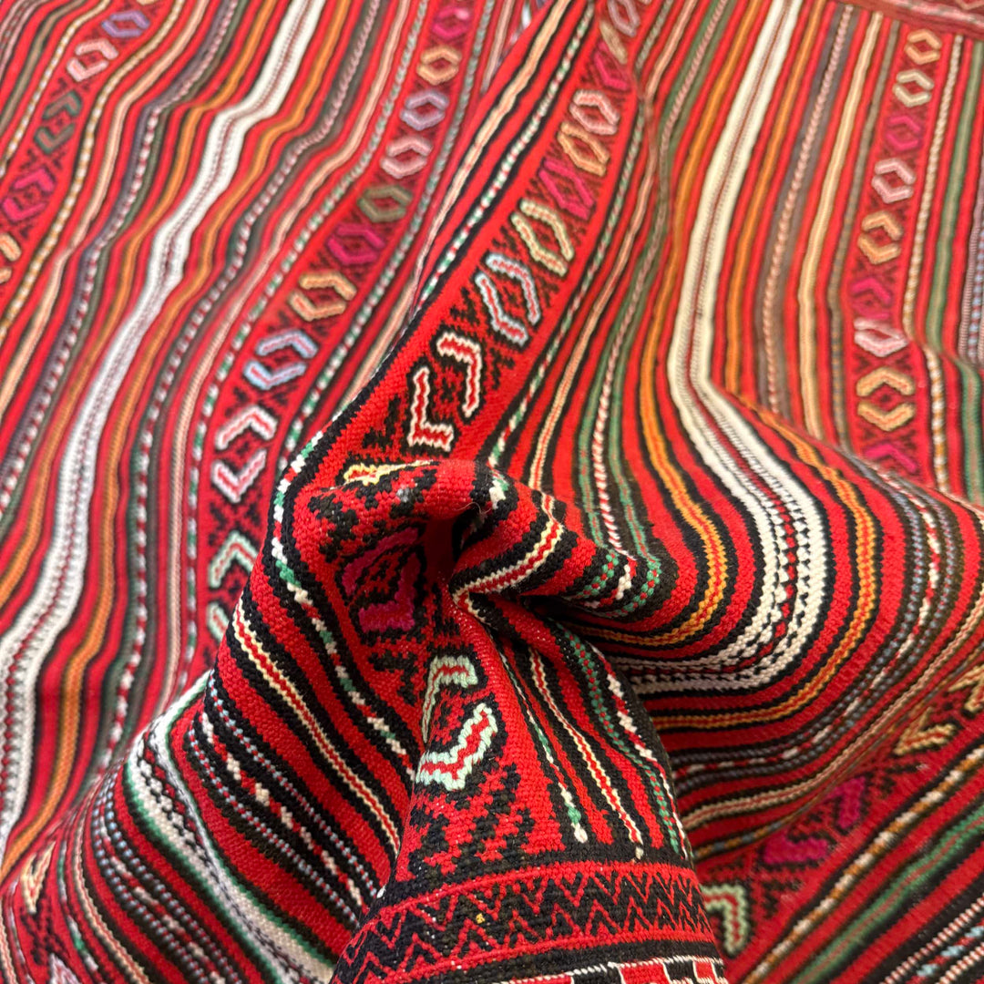 Afghan Kilim Rug 4' 9" x 6' 3" Flat-Weave | No. AL26576
