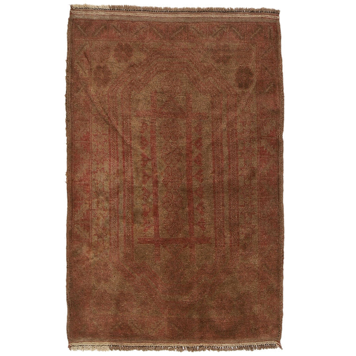Brown Color Overdyed Area Rug 3' 0" x 4' 6" - No. AL80845