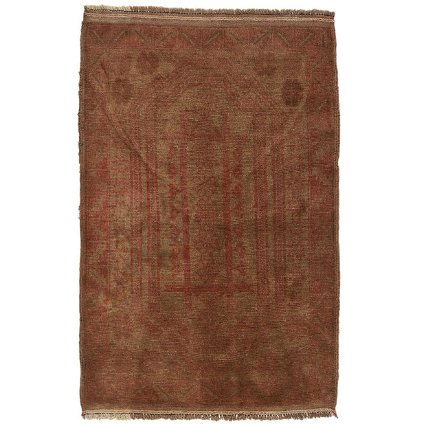 Brown Color Overdyed Area Rug 3' 0" x 4' 6" - No. AL80845