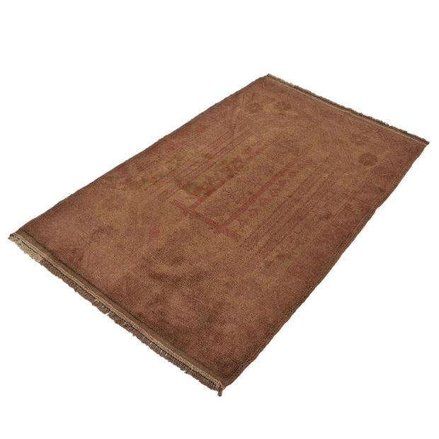 Brown Color Overdyed Area Rug 3' 0" x 4' 6" - No. AL80845