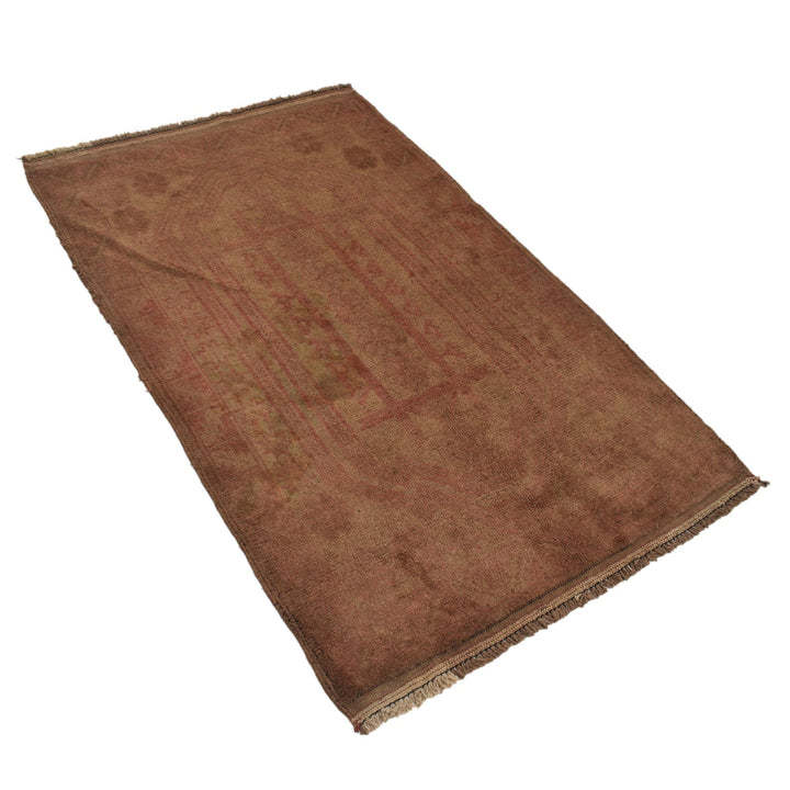 Brown Color Overdyed Area Rug 3' 0" x 4' 6" - No. AL80845