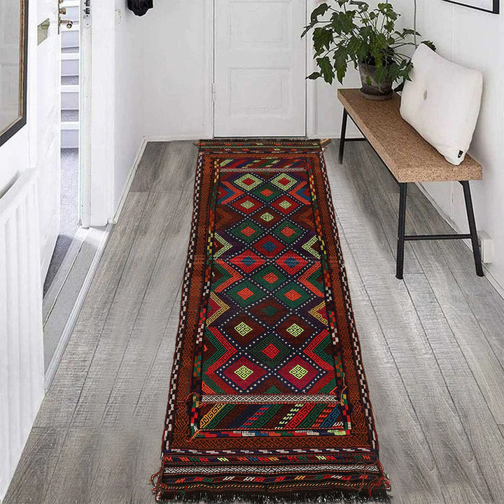 Tribal Afghan Suzani Kilim Runner 2' 4" x 6' 8" - No. AL83983