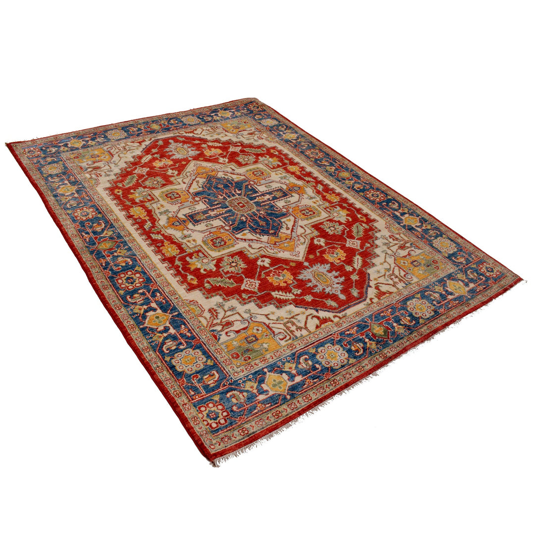 Hand Knotted Heriz Rug 5' 0" x 6' 6" - No. AL23731