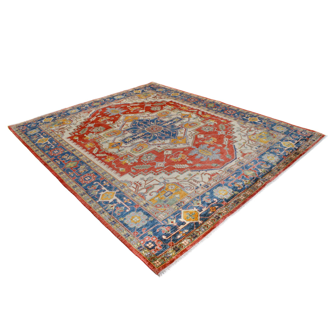 Handmade Persian Design Heriz Carpet 8' 1" x 9' 9" - No. AL15982