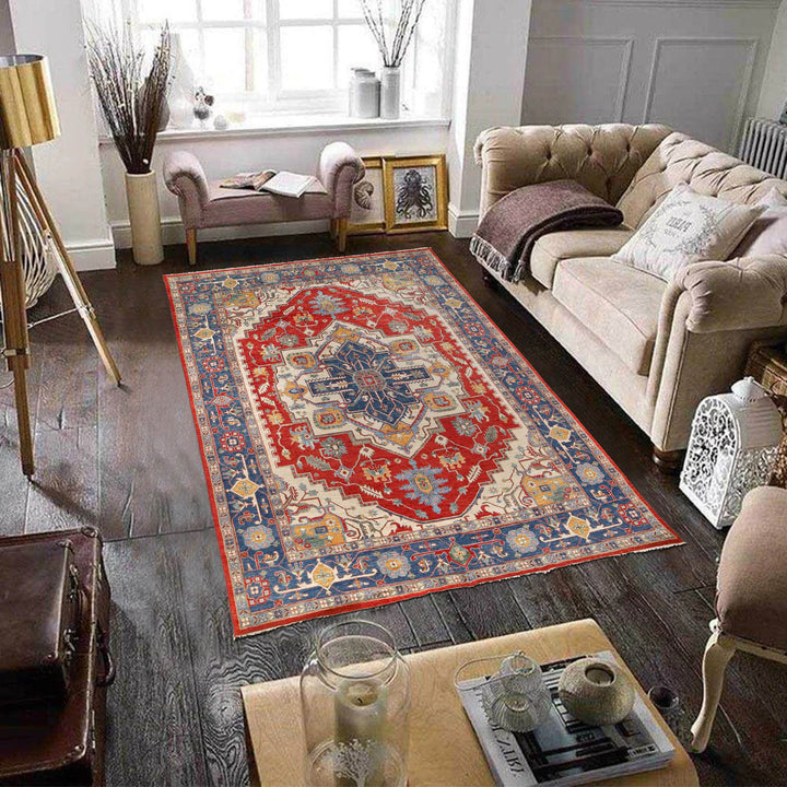 Afghan Heriz Rug 8' 11" x 12' 0" Hand-Knotted field
