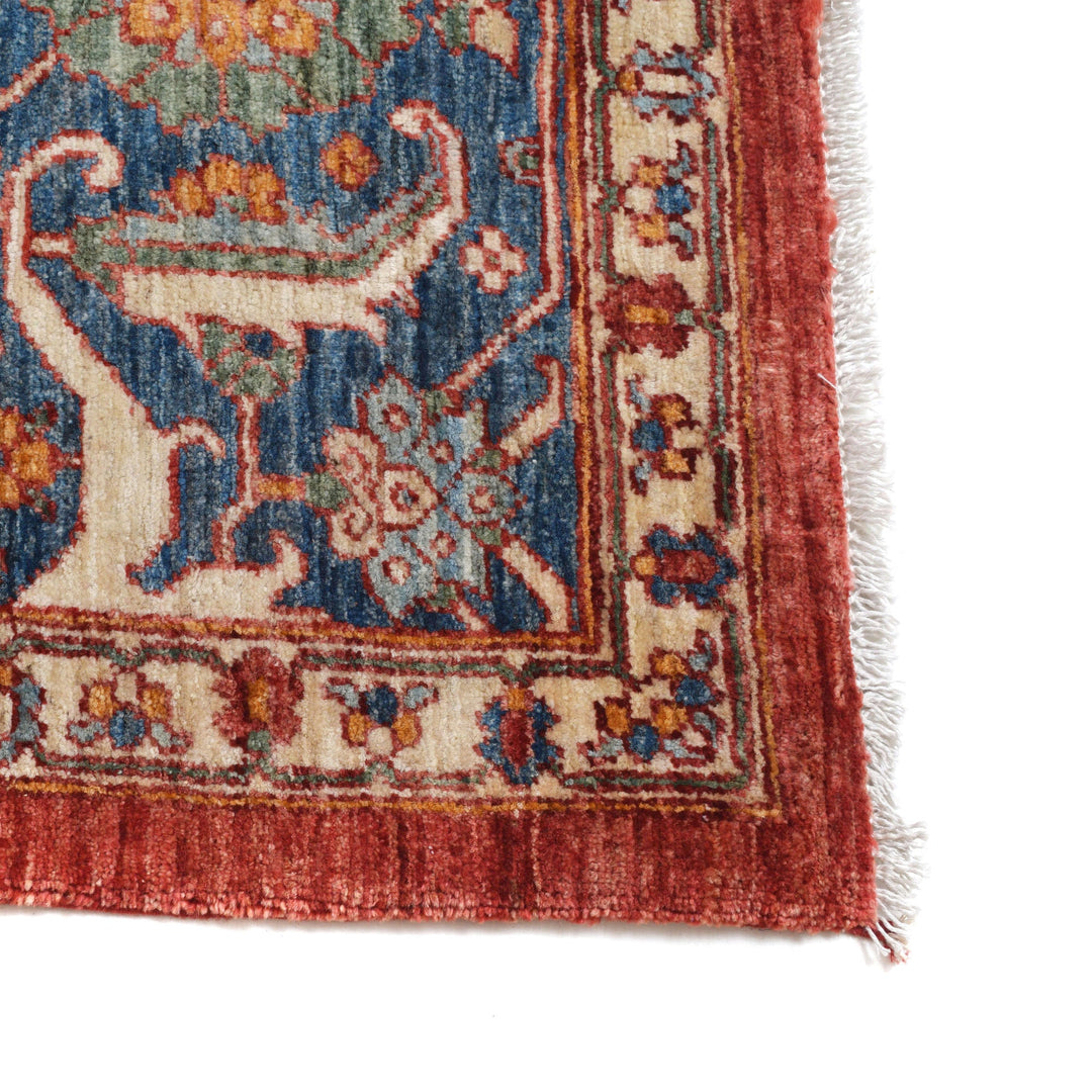 Afghan Heriz Rug 10' 0" x 13' 6" Hand-Knotted view