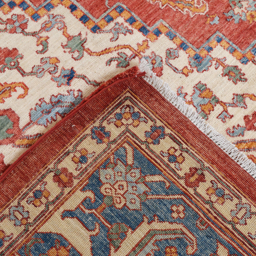 Afghan Heriz Rug 10' 0" x 13' 6" Hand-Knotted border