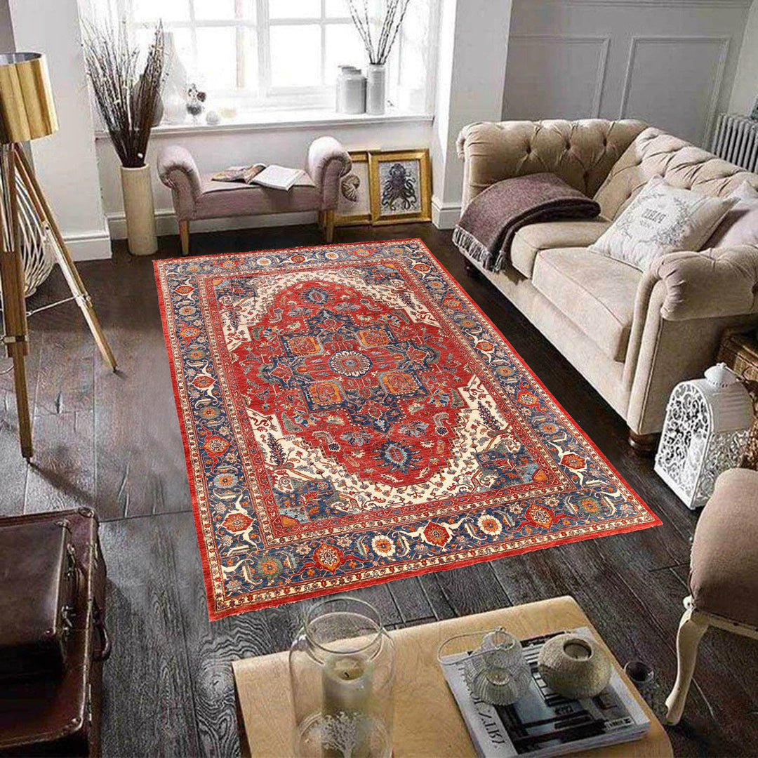 Afghan Heriz Rug 10' 0" x 13' 6" Hand-Knotted field