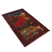 Handmade Pictorial Carpet 2' 11" x 4' 8" - No. AL30119