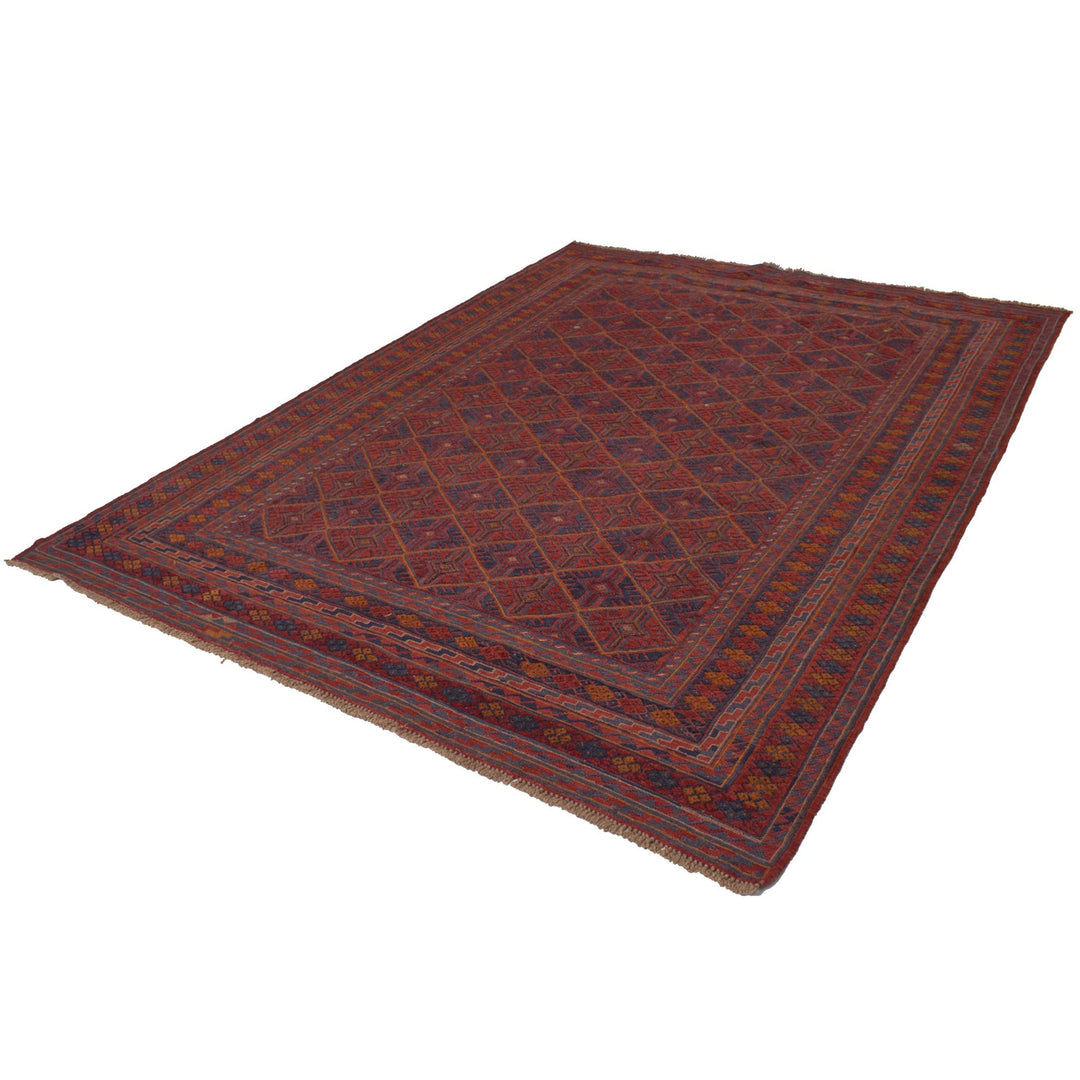 Handmade Wool Mushwani Rug 6' 11" x 9' 2" - No. AL65181