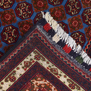 Navy Blue Color Khoja Roshnai Area Rug 3' 1" x 4' 9" - No. AL98414