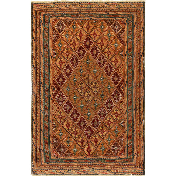 Hand Knotted Luxury Kilim Rug 3' 2" x 4' 12" - No. AL95060