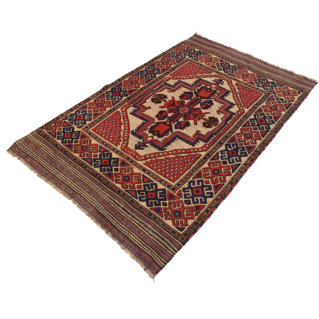 Handmade Barjista Kilim Rug 4' 3" x 5' 11" - No. AL10567