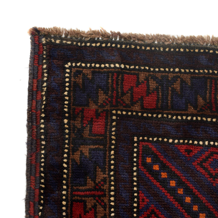 Afghan Baluchi Rug 4' 2" x 6' 4" Hand-Knotted view