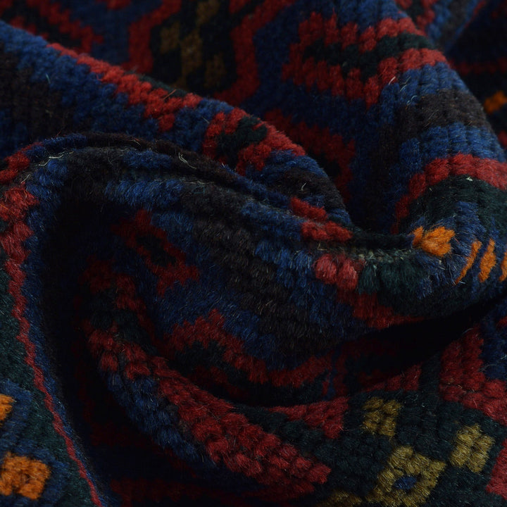 Afghan Baluchi Rug 4' 2" x 6' 4" Hand-Knotted field