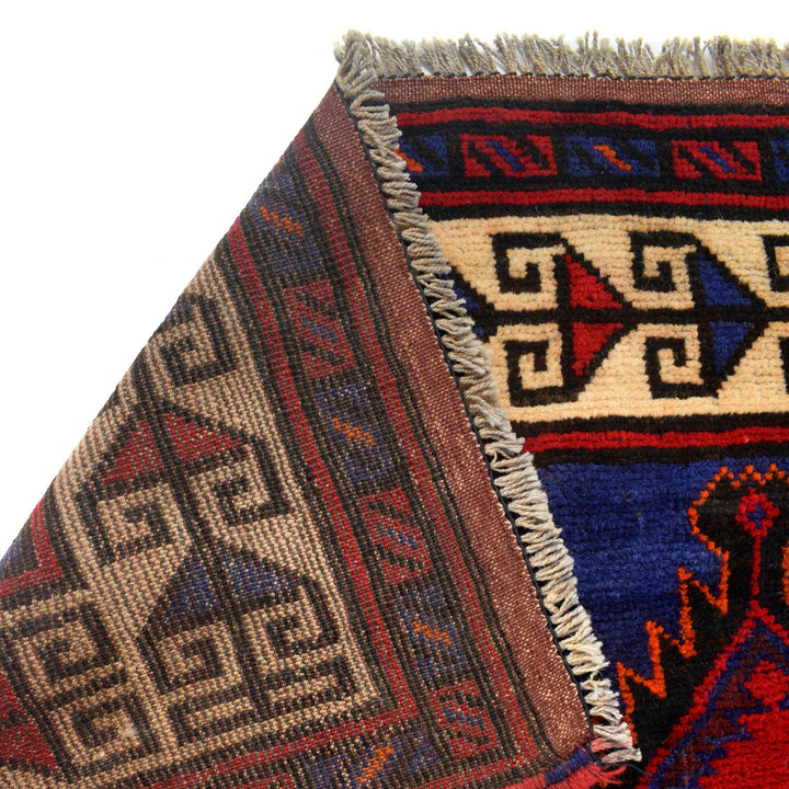 Blue Afghan Baluchi Rug 4' 7" x 6' 2" Hand-Knotted pattern