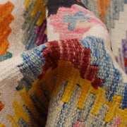 Colorful Flat-Weave Wool Kilim Runner 2' 5" x 6' 5" - No. AL66317