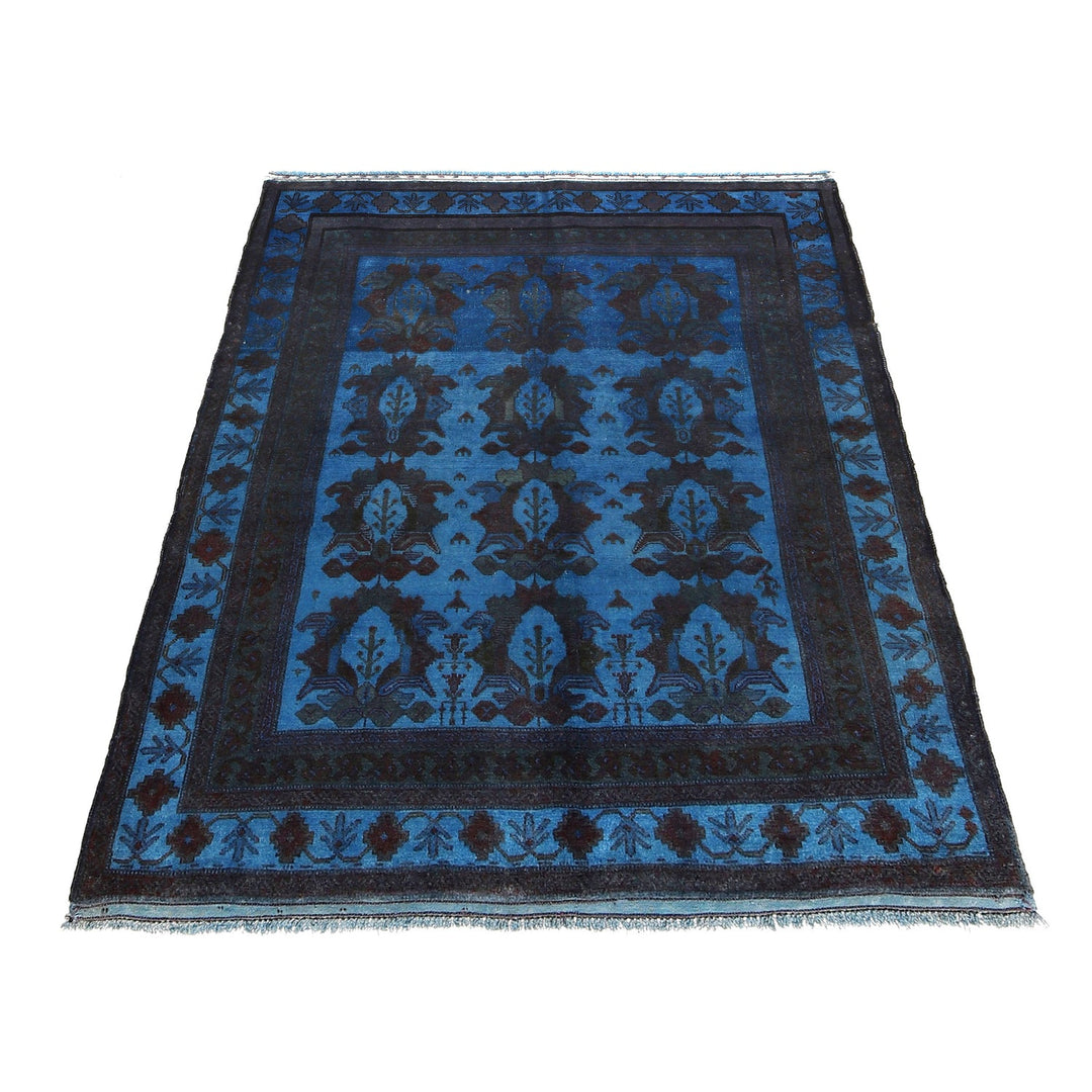 Hand Knotted Overdye Wool Rug 4' 4" x 5' 5" - No. AL51265