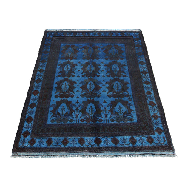 Hand Knotted Overdye Wool Rug 4' 4" x 5' 5" - No. AL51265