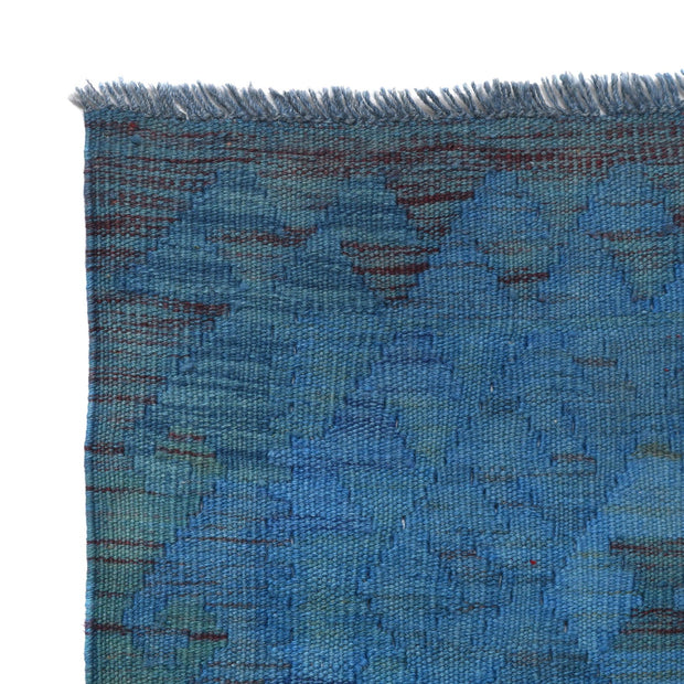 Blue Color Overdyed Kelim 2' 1" x 6' 2" - No. AL65040