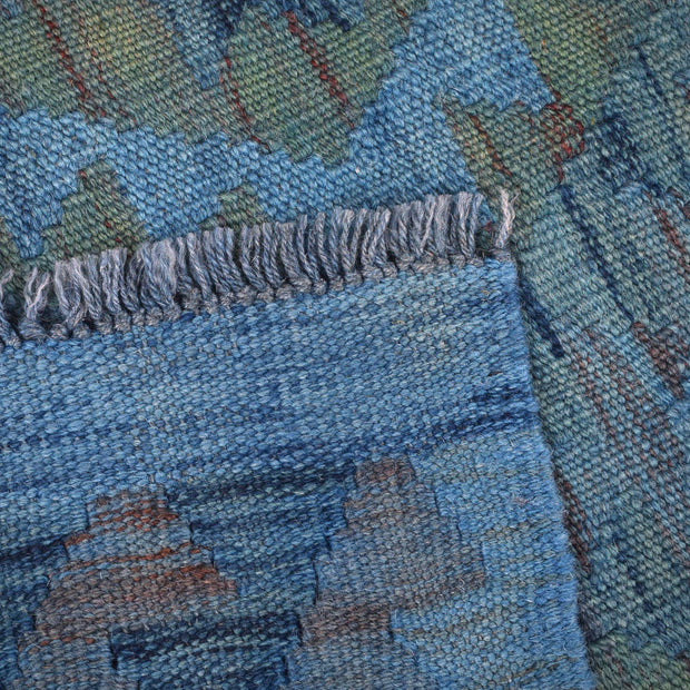 Blue Color Overdyed Kelim 2' 0" x 5' 7" - No. AL75213