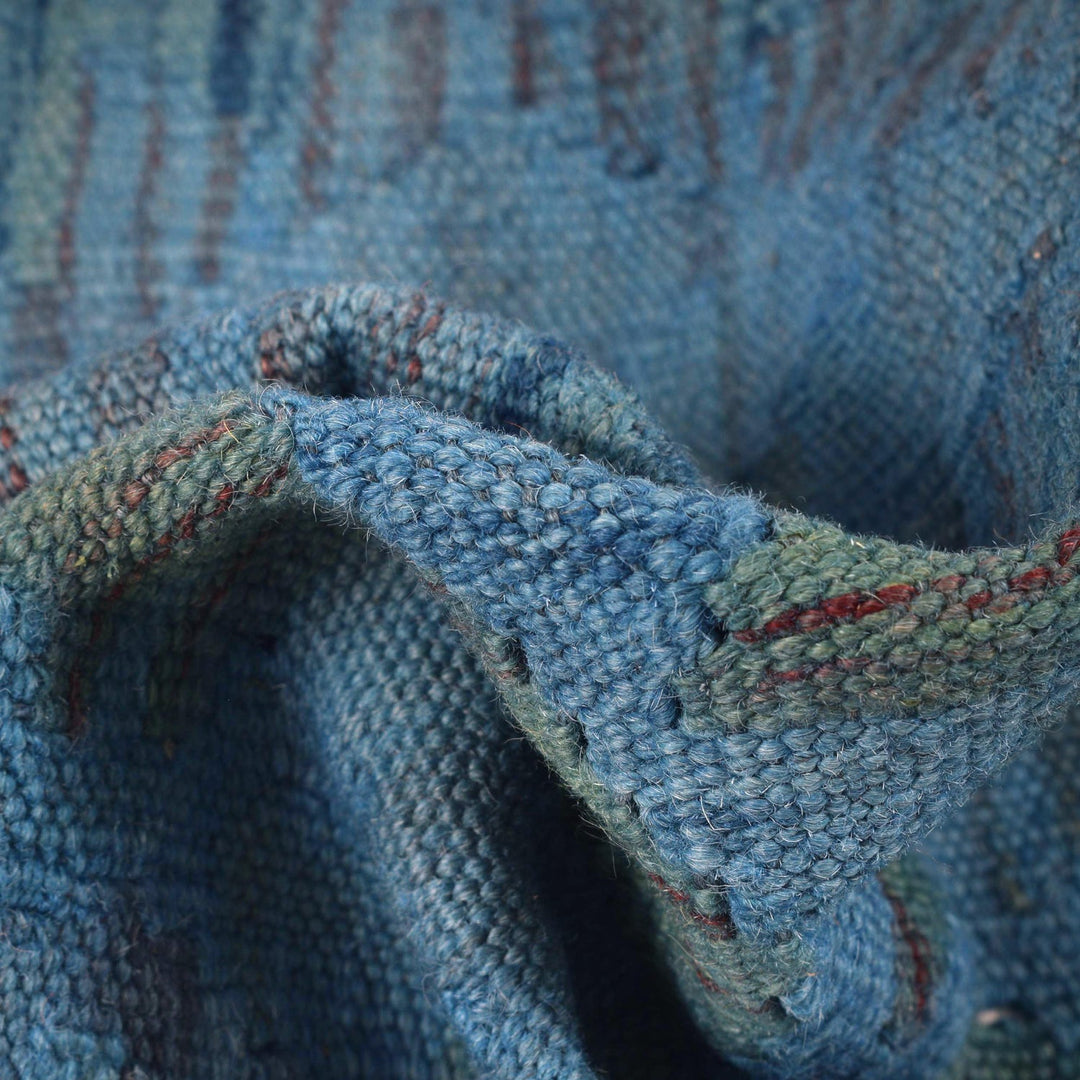 Blue Color Overdyed Kelim 2' 0" x 5' 7" - No. AL75213
