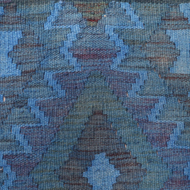 Blue Color Overdyed Kelim Runner 2' 1" x 5' 1" - No. AL69348