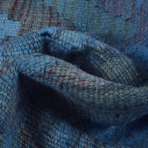 Blue Color Overdyed Kelim Runner 2' 1" x 5' 1" - No. AL69348