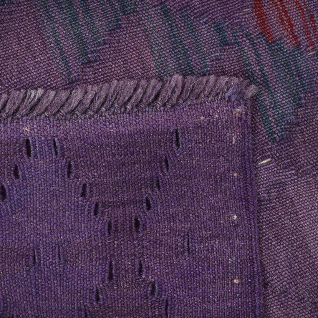 Purple Color Overdyed Kelim 3' 6" x 4' 11" - No. AL86262