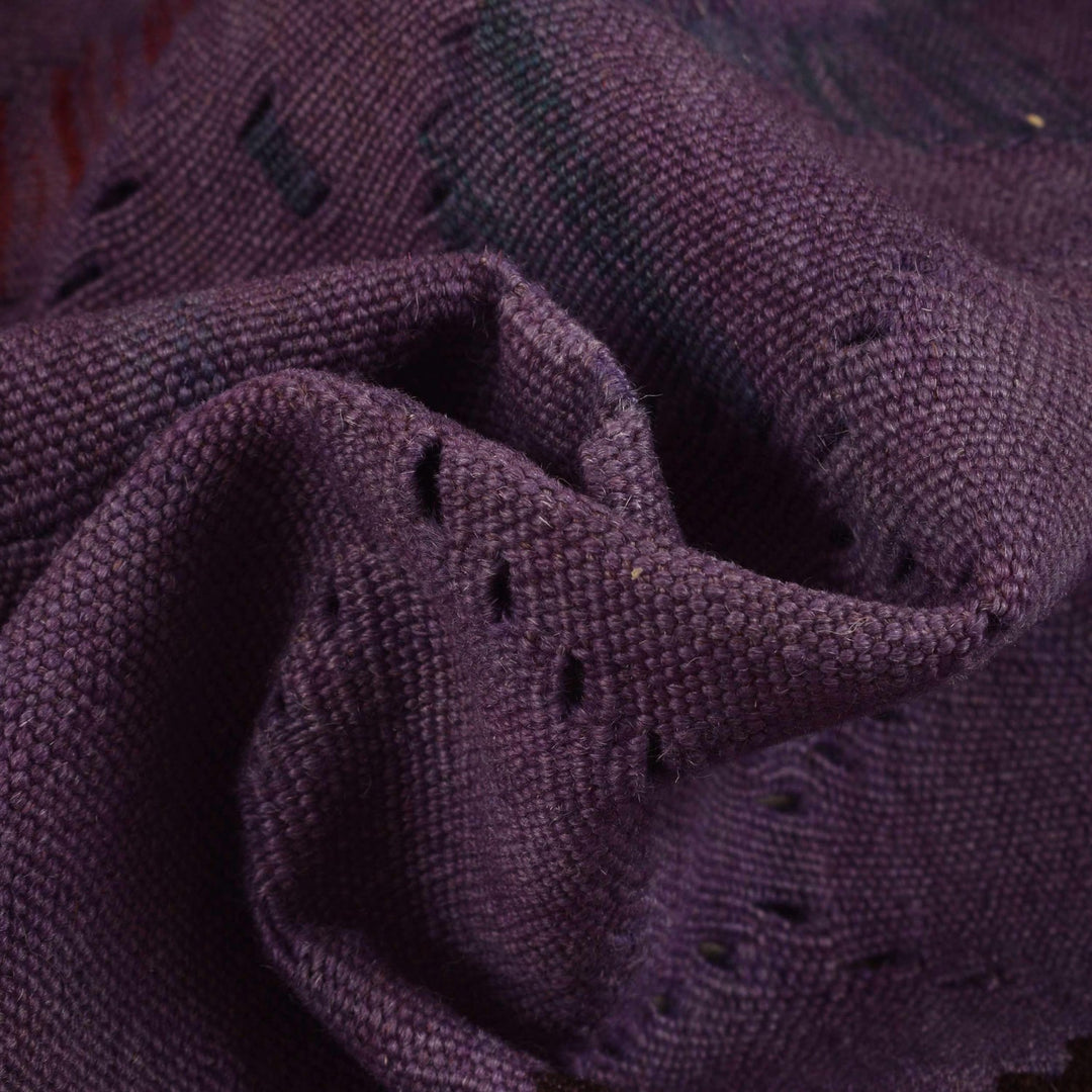 Purple Color Overdyed Kelim 3' 6" x 4' 11" - No. AL86262