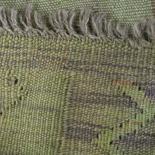 Green Color Overdyed Kelim 3' 4" x 4' 9" - No. AL43570