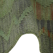 Green Color Overdyed Kelim 3' 4" x 4' 9" - No. AL43570