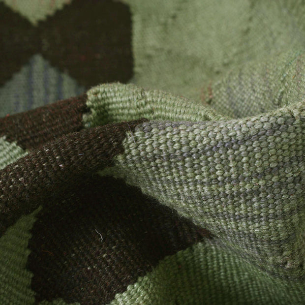 Green Color Overdyed Kelim 3' 4" x 4' 9" - No. AL43570
