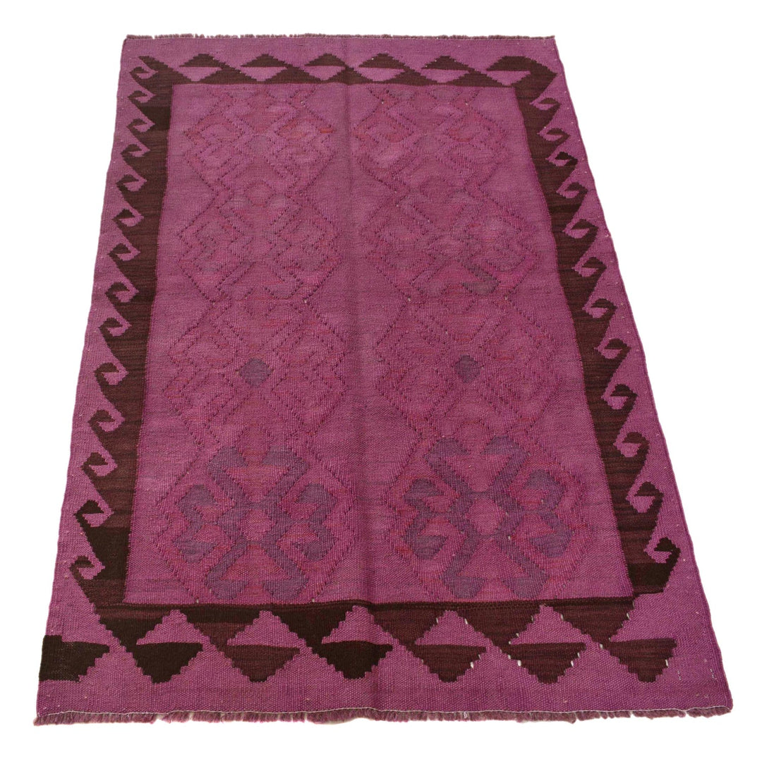 Purple Color Overdyed Kelim 3' 1" x 4' 6" - No. AL63313