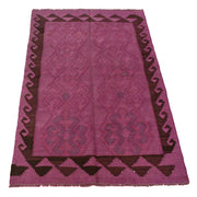 Purple Color Overdyed Kelim 3' 1" x 4' 6" - No. AL63313