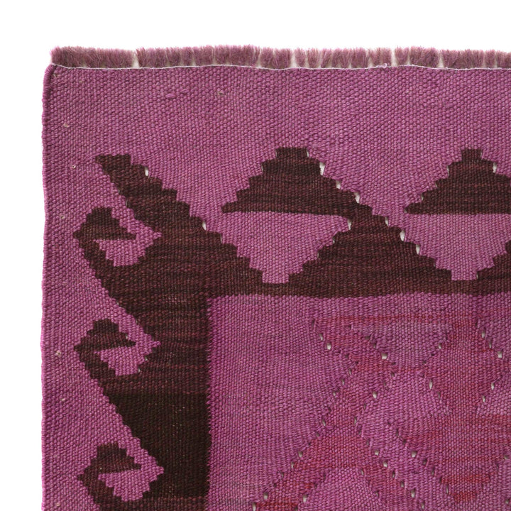 Purple Color Overdyed Kelim 3' 1" x 4' 6" - No. AL63313