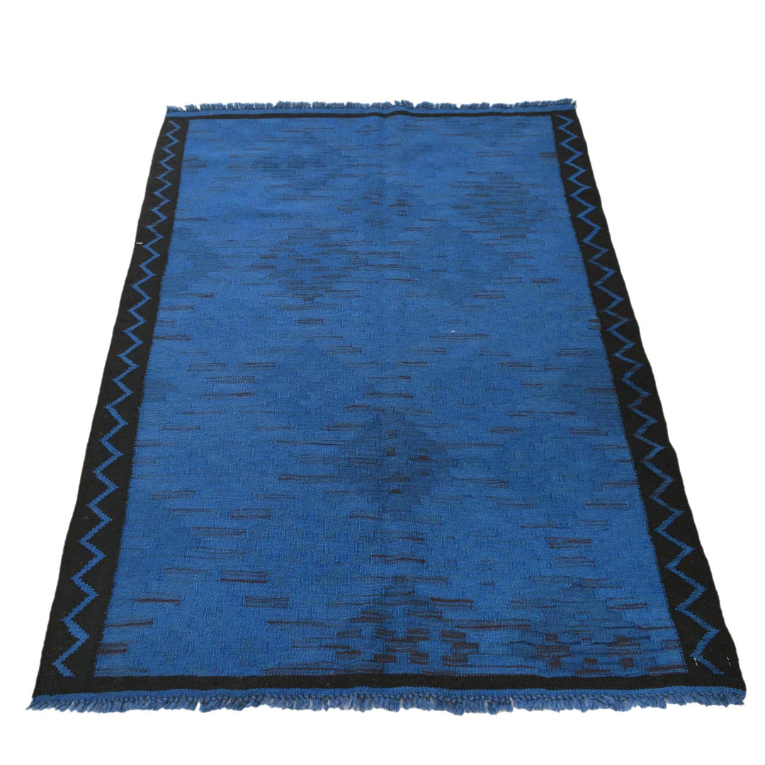 Blue Color Overdyed Kelim 3' 5" x 5' 0" - No. AL99736