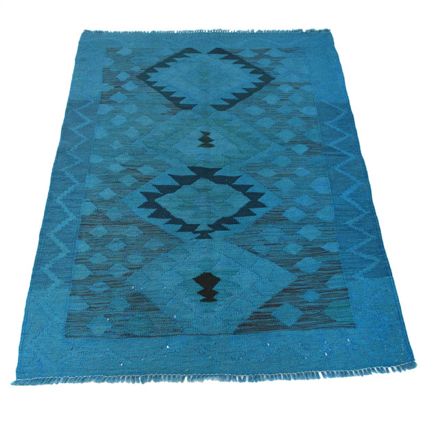 Hand Knotted Overdyed Kilim 3' 4" x 4' 6" - No. AL15359