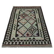 Hand Knotted Overdyed Kilim 3' 3" x 4' 10" - No. AL66902