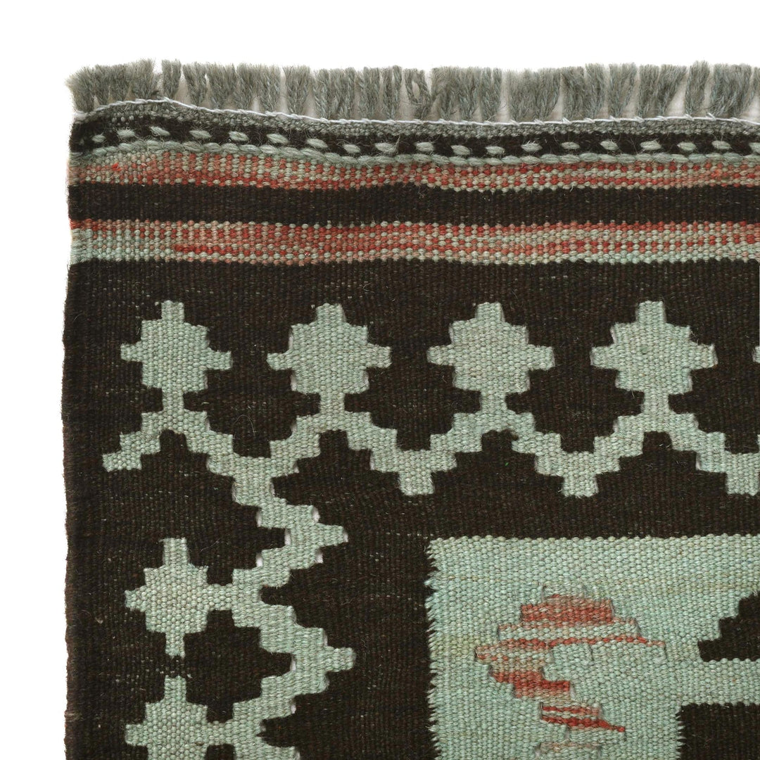 Hand Knotted Overdyed Kilim 3' 3" x 4' 10" - No. AL66902