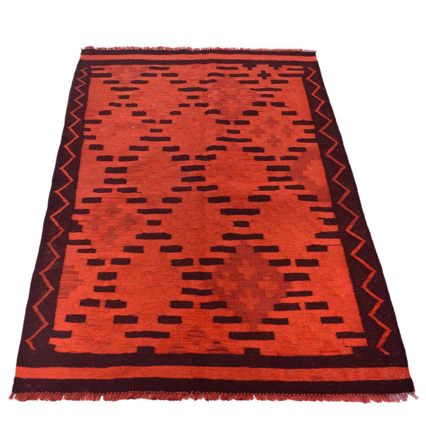Hand Knotted Overdyed Kilim 3' 4" x 4' 9" - No. AL66275