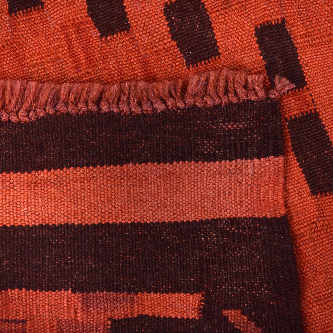 Hand Knotted Overdyed Kilim 3' 4" x 4' 9" - No. AL66275