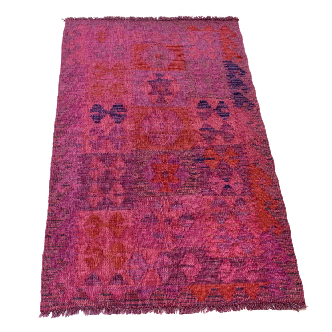 Hand Knotted Overdyed Kilim 2' 6" x 4' 1" - No. AL49596