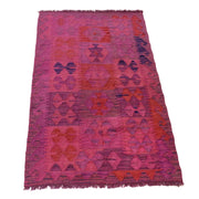 Hand Knotted Overdyed Kilim 2' 6" x 4' 1" - No. AL49596