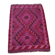 Purple Color Overdyed Kelim 1' 10" x 2' 9" - No. AL34324