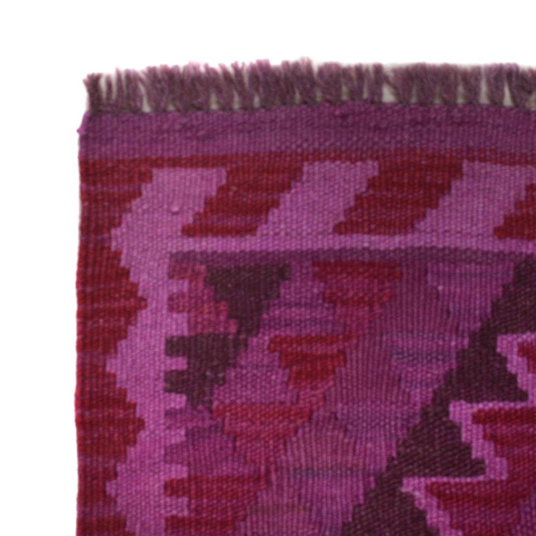Purple Color Overdyed Kelim 1' 10" x 2' 9" - No. AL34324