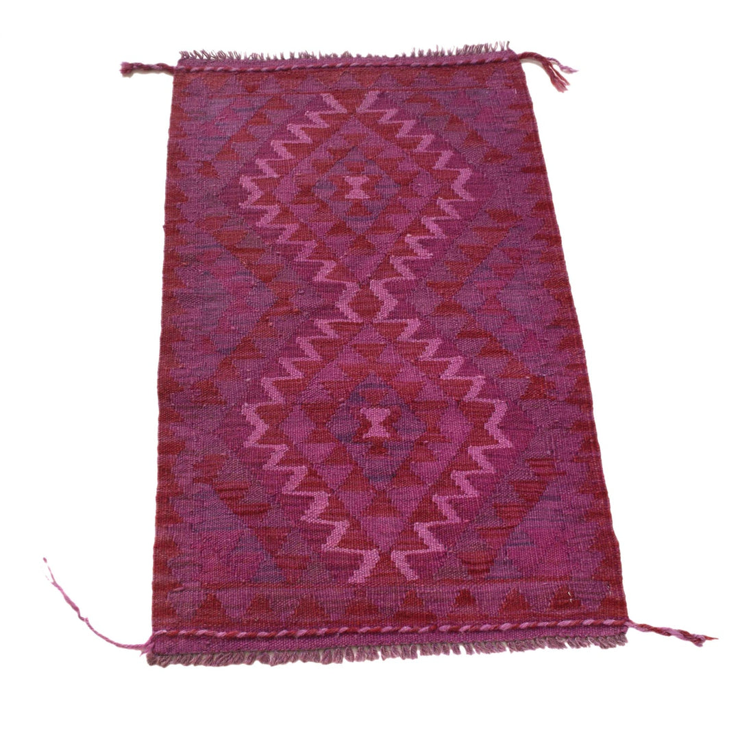 Purple Color Overdyed Kelim 1' 10" x 3' 1" - No. AL46033