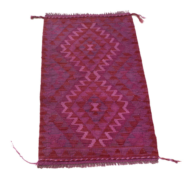 Purple Color Overdyed Kelim 1' 10" x 3' 1" - No. AL46033