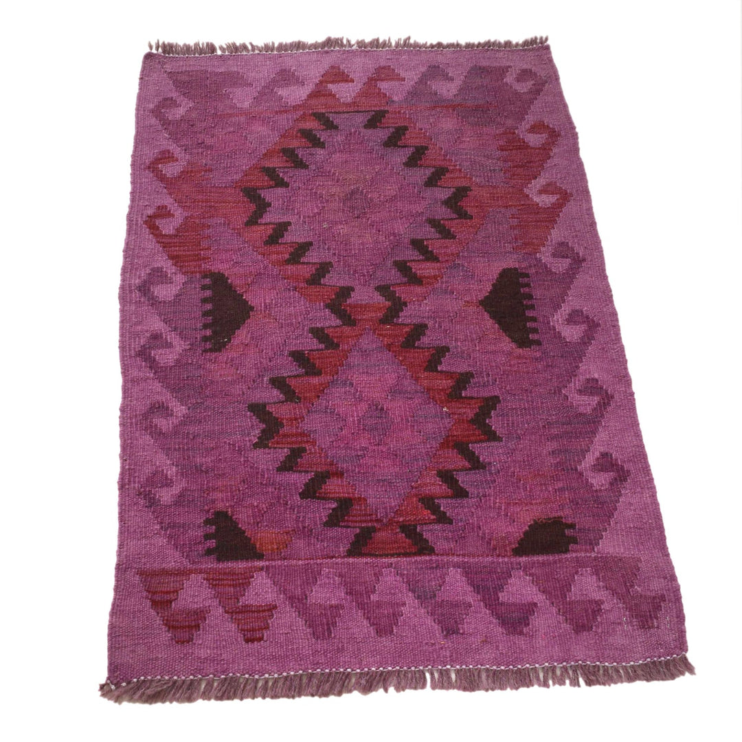 Handmade Overdyed Kilim 2' 0" x 3' 1" - No. AL91821
