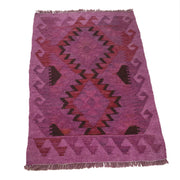 Handmade Overdyed Kilim 2' 0" x 3' 1" - No. AL91821